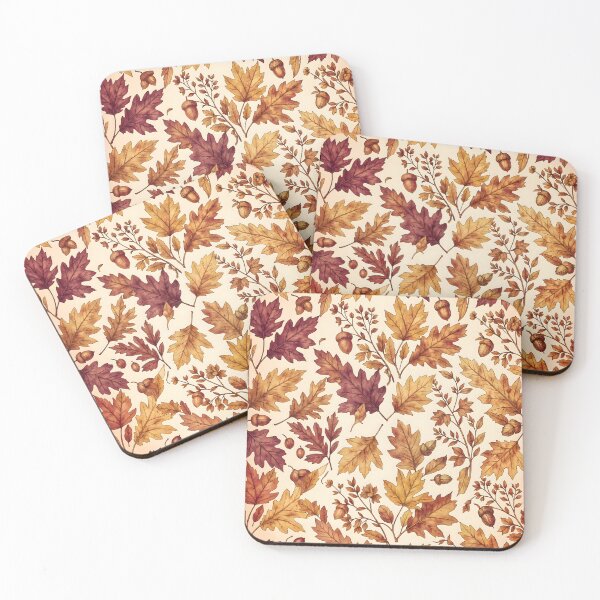 Item preview, Autumn Leaves & Acorns Pattern | Fall Seasonal Design designed and sold by ZanyPaintbrush.