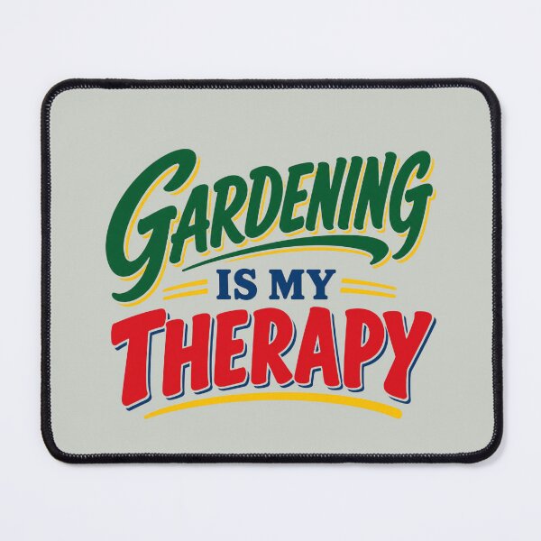 Item preview, Gardening Is My Therapy – Retro Gardener Quote designed and sold by American Fieldmark Studio.