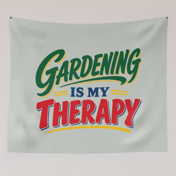 Item preview, Gardening Is My Therapy – Retro Gardener Quote designed and sold by American Fieldmark Studio.