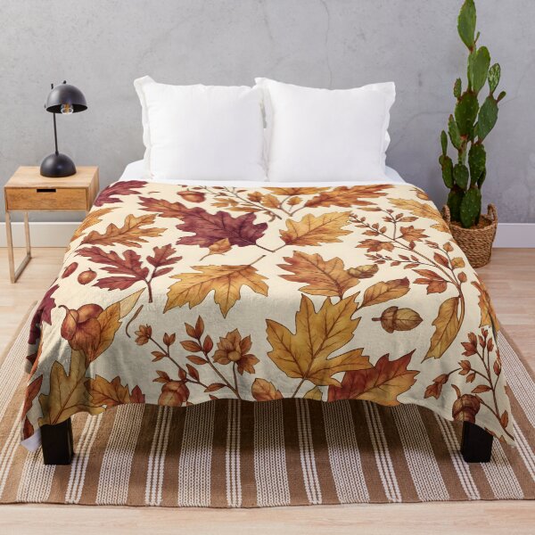 Item preview, Autumn Leaves & Acorns Pattern | Fall Seasonal Design designed and sold by ZanyPaintbrush.
