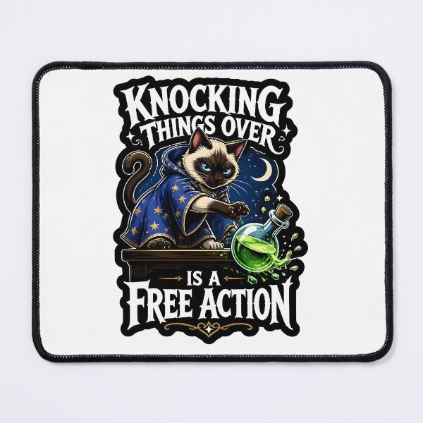Item preview, Knocking Things Over Is A Free Action Sorcerer Cat Tabletop RPG game designed and sold by CleverRaccoon.