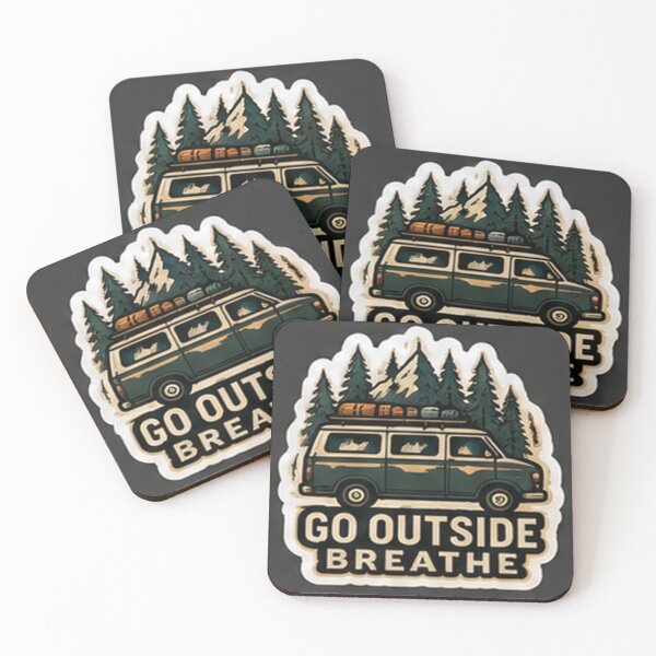Item preview, Go Outside Breathe Aesthetic Mountain Silhouette ll Breathe In Fresh Air Outdoor Adventure ll Go Outside And Breathe Nature Typography designed and sold by everyone cloth house.