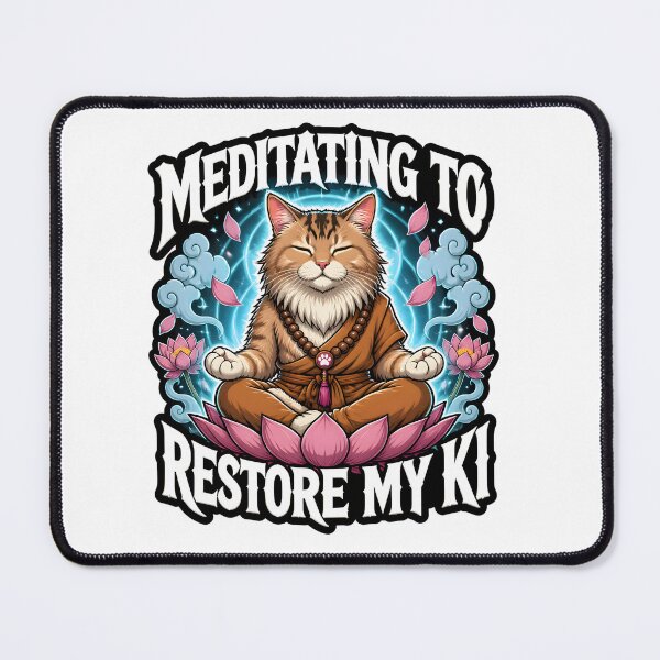 Item preview, Meditating To Restore My Ki Monk Cat Tabletop RPG game designed and sold by CleverRaccoon.