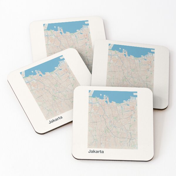 Item preview, Jakarta Minimalistic Map Art designed and sold by MapsNerd.