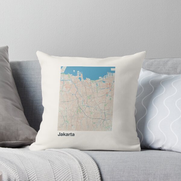 Item preview, Jakarta Minimalistic Map Art designed and sold by MapsNerd.