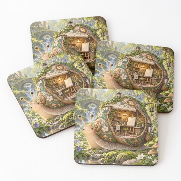 Item preview, Snail Carrying a Tiny Cottage designed and sold by ArcaneVisionArt.