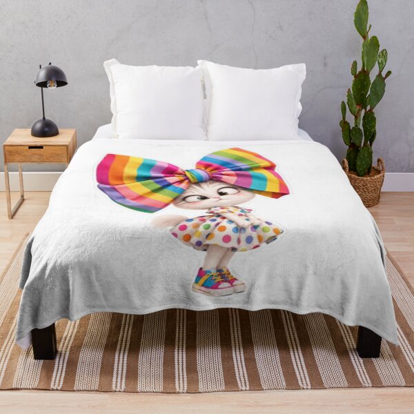 Item preview, Cat with Oversized Rainbow Bow Sticker designed and sold by Snurly.