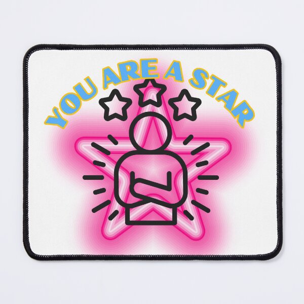 Item preview,  Neon Pink "You Are A Star" Motivational Sticker designed and sold by Palette _Vibes.