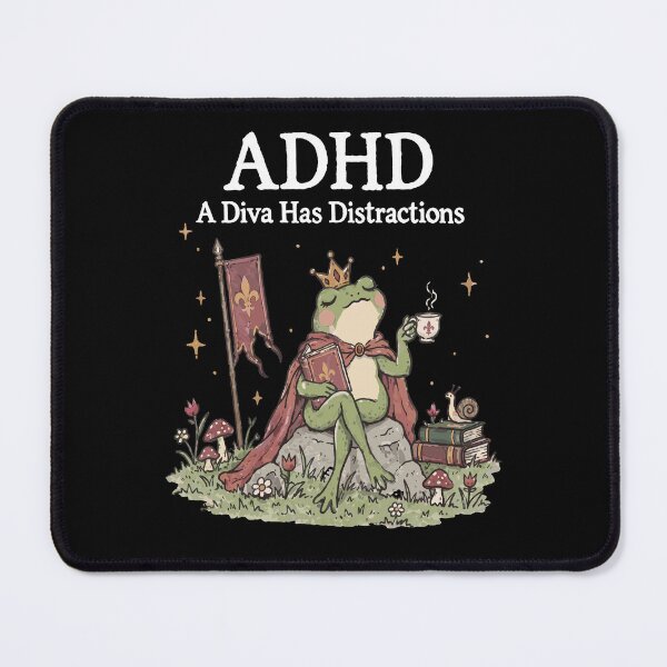 Item preview, ADHD Frog Royal Diva Humor designed and sold by cerima.