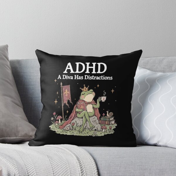 Item preview, ADHD Frog Royal Diva Humor designed and sold by cerima.