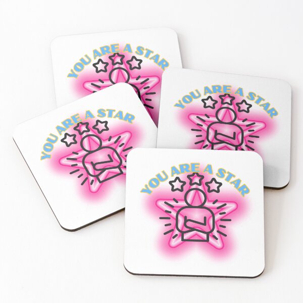 Item preview,  Neon Pink "You Are A Star" Motivational Sticker designed and sold by Palette _Vibes.
