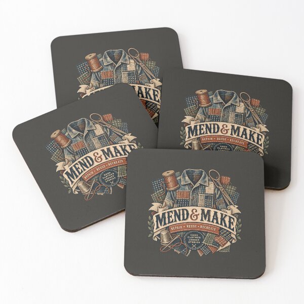 Item preview, Mend & Make Vintage Visible Mending Patchwork designed and sold by KakangMudi.