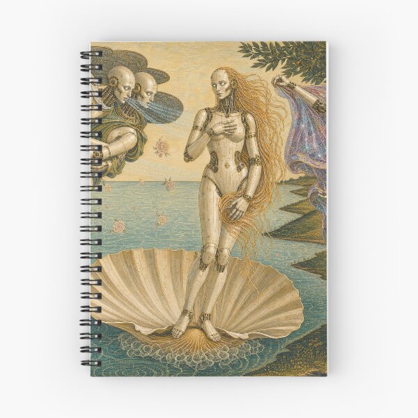 Item preview, The Birth of Venus Cyber Renaissance Robot Art Print designed and sold by DMarquiseArt.