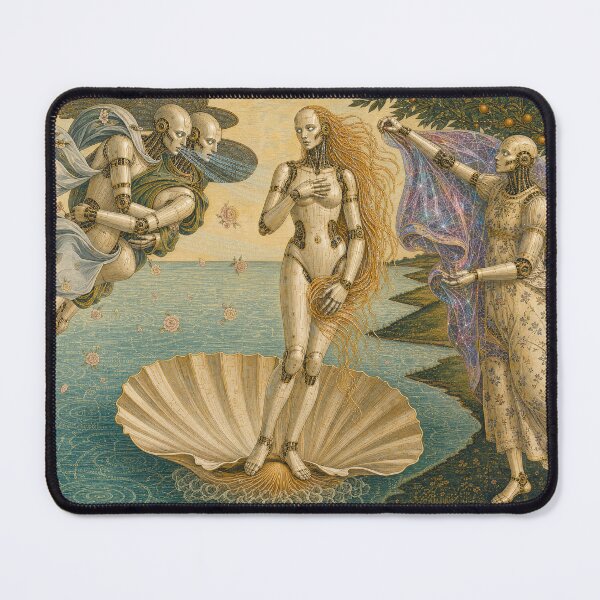 Item preview, The Birth of Venus Cyber Renaissance Robot Art Print designed and sold by DMarquiseArt.