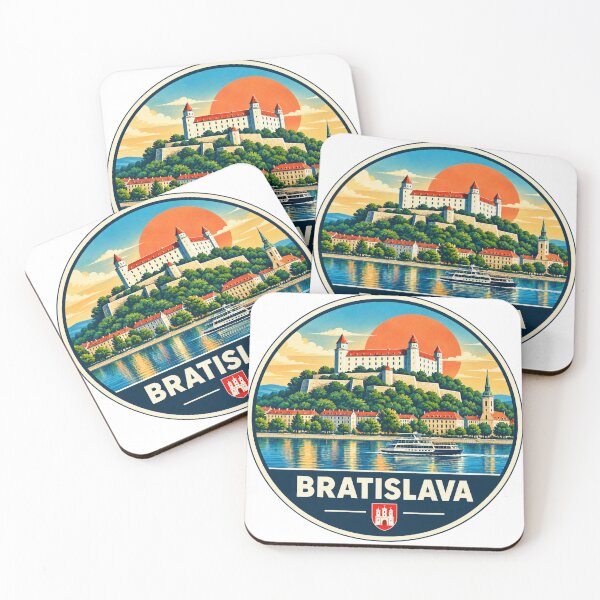 Item preview, Bratislava Slovakia Retro Travel Badge designed and sold by CLOUTKULT.