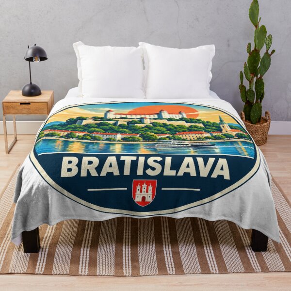 Item preview, Bratislava Slovakia Retro Travel Badge designed and sold by CLOUTKULT.