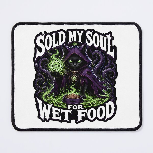 Item preview, Sold My Soul For Wet Food Warlock Cat Tabletop RPG game designed and sold by CleverRaccoon.