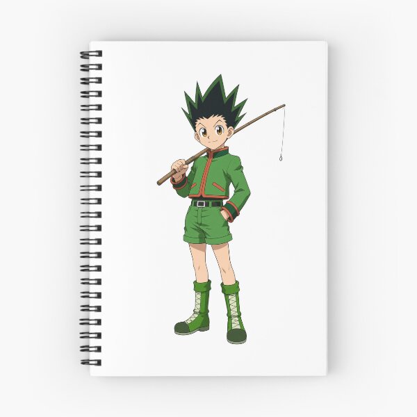 Item preview, Spiky Hair Green Boy Fishing Rod Adventure Anime Graphic designed and sold by lamiarte.