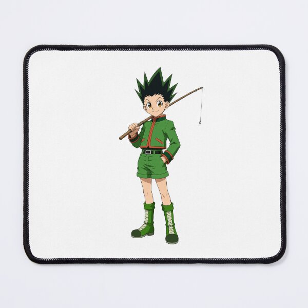 Item preview, Spiky Hair Green Boy Fishing Rod Adventure Anime Graphic designed and sold by lamiarte.