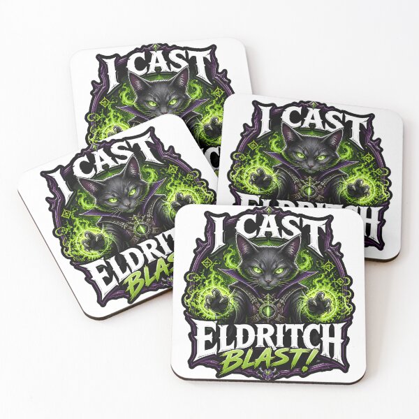 Item preview, I Cast Eldritch Blast Warlock Cat Tabletop RPG game designed and sold by CleverRaccoon.