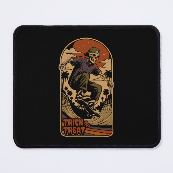 Item preview, Halloween Skeleton Skateboarder Trick or Treat Vintage Horror Design designed and sold by phsycartwork.