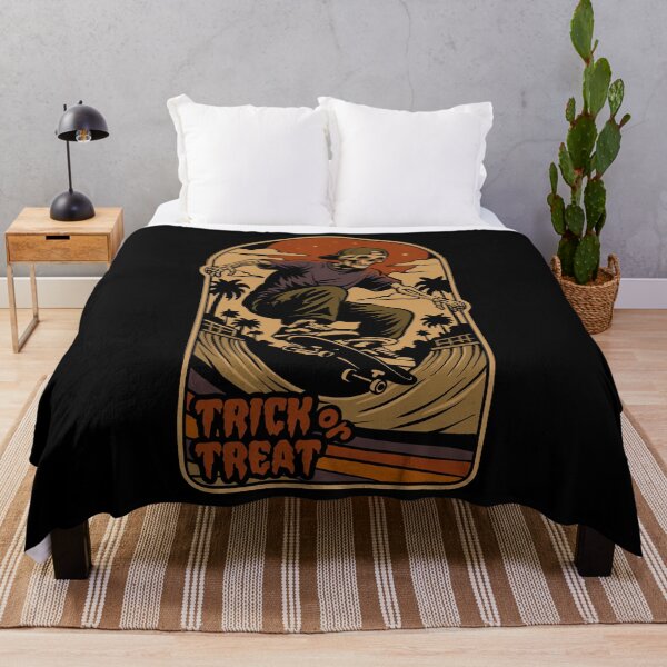 Item preview, Halloween Skeleton Skateboarder Trick or Treat Vintage Horror Design designed and sold by phsycartwork.