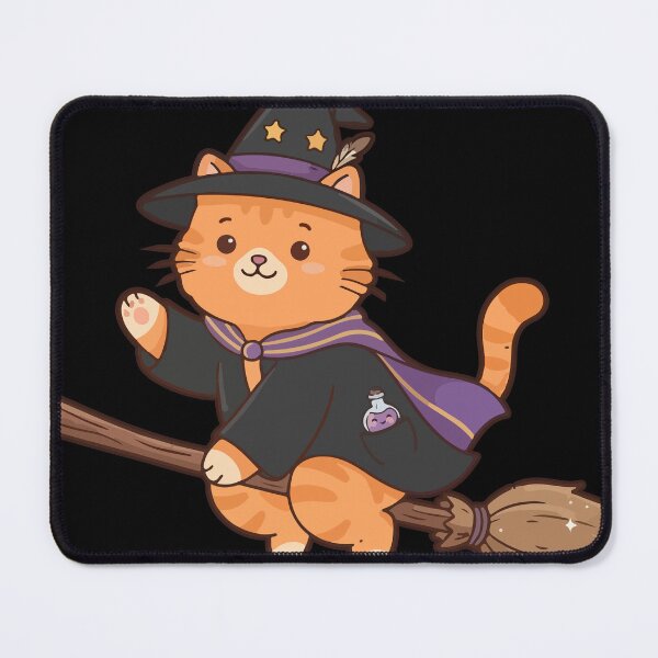 Item preview, Cute Cat Wizard Riding a Broomstick designed and sold by Brexmore3.
