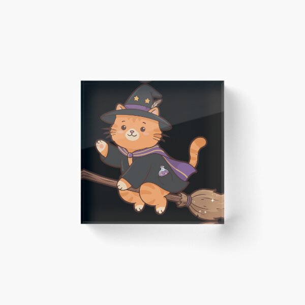 Item preview, Cute Cat Wizard Riding a Broomstick designed and sold by Brexmore3.