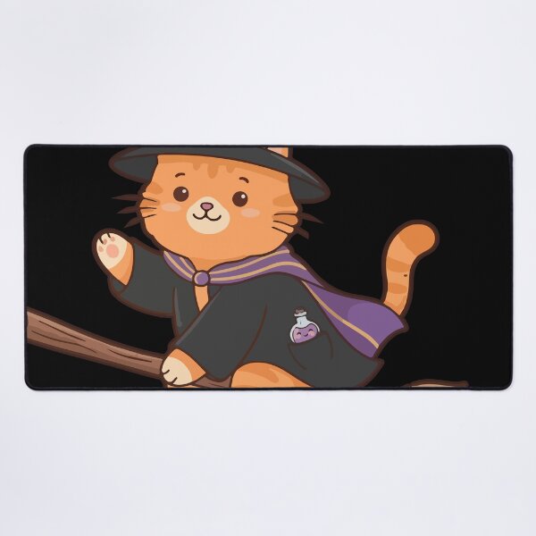 Item preview, Cute Cat Wizard Riding a Broomstick designed and sold by Brexmore3.