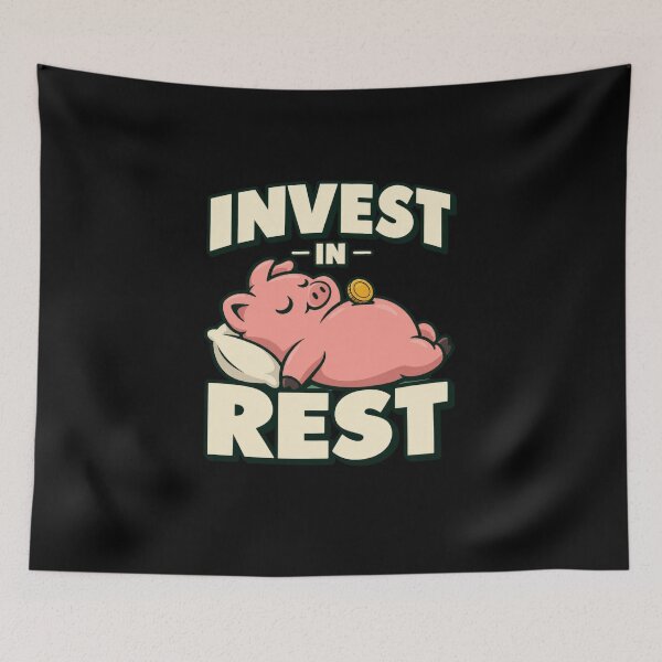 Item preview, Invest In Rest Pig Sleep and Savings Humor designed and sold by elderberry.