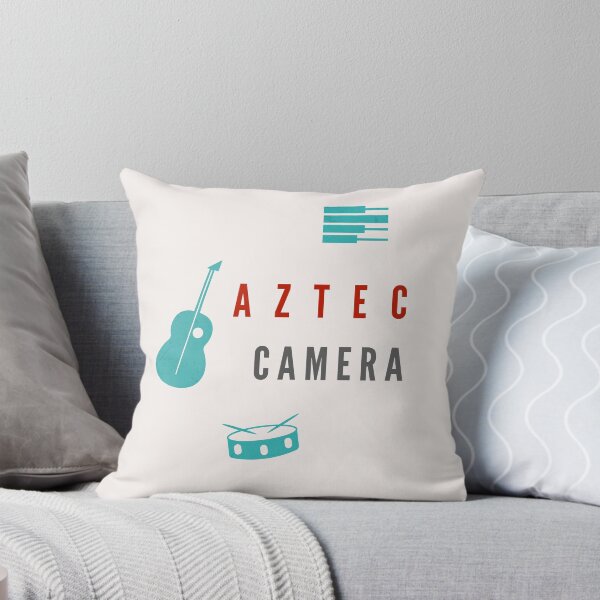 Item preview, Aztec Camera Music T-Shirt – Minimalist Indie Design – Guitar & Drums Graphic Tee designed and sold by FULLER FACTORY.