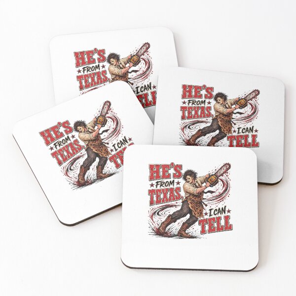 Item preview, He's From Texas Horror Humor Graphic designed and sold by cerima.