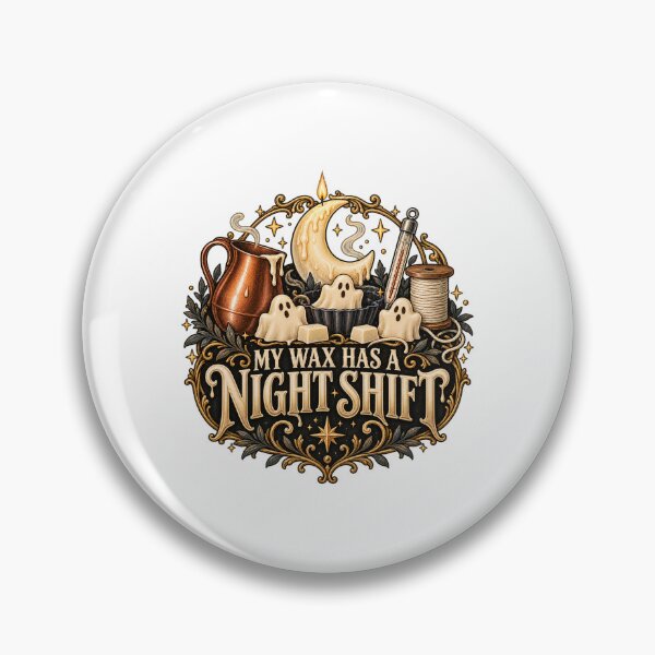 Item preview, My Wax Has a Night Shift – Illustrated Halloween Candlemaker Gift designed and sold by UrbanCanvvas.