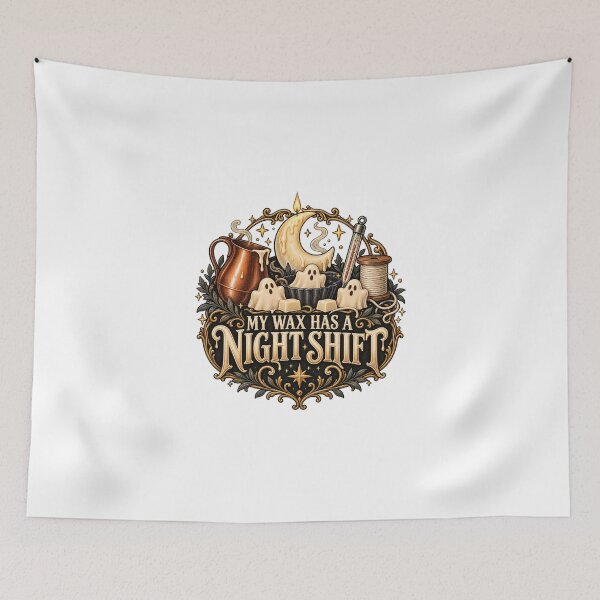 Item preview, My Wax Has a Night Shift – Illustrated Halloween Candlemaker Gift designed and sold by UrbanCanvvas.