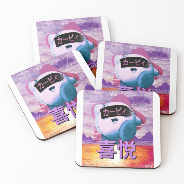 Item preview, Vaporwave Joy and Digital Surrealism – Kirby Aesthetic designed and sold by WATEKE.