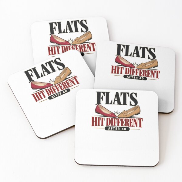 Item preview, Flats Hit Different After 40 Fashion Joke designed and sold by elderberry.