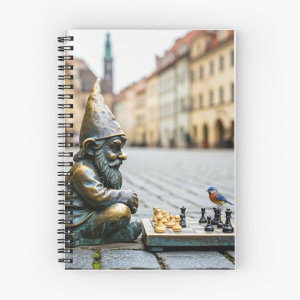 Item preview, Gnome Playing Chess With Bird Art Print – Chess Lover Gift, Poland Travel Decor designed and sold by Purrfecta.