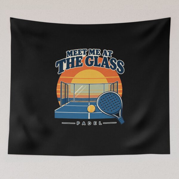 Item preview, Funny At The Glass Padel Retro Court Art designed and sold by elderberry.