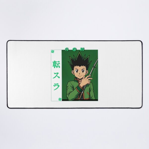 Item preview, Spiky Hair Green Boy Fishing Rod Adventure Anime Graphic designed and sold by lamiarte.