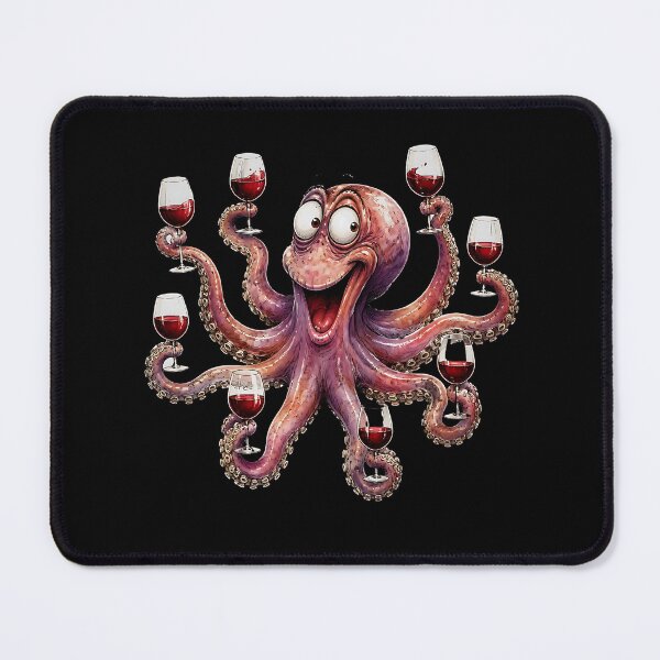 Item preview, Funny Octopus - Wine Lover Eight Arms Red Wine Glass designed and sold by Wilcox PhotoArt.