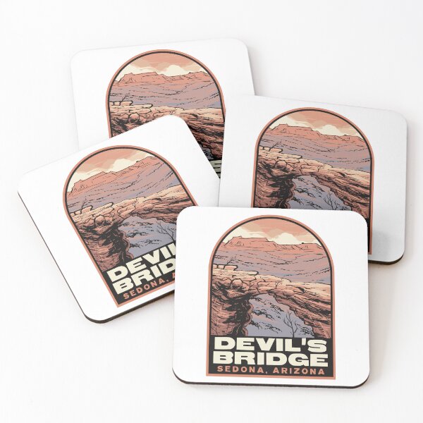 Item preview, Devils Bridge Sedona Arizona Retro Travel Illustration designed and sold by HalpinDesign.