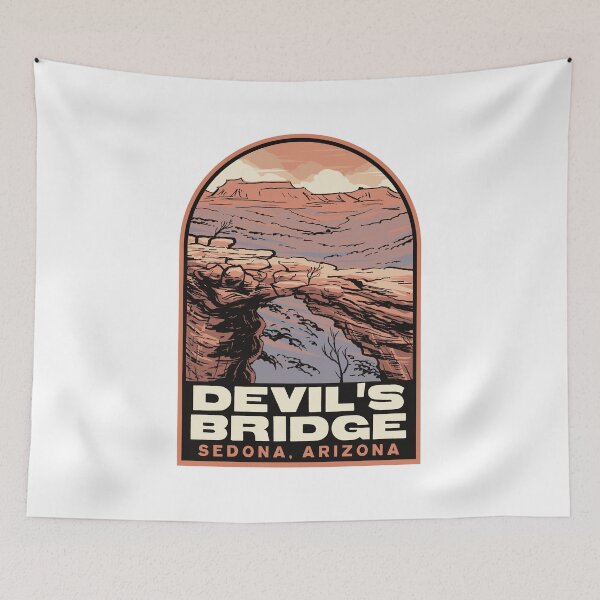 Item preview, Devils Bridge Sedona Arizona Retro Travel Illustration designed and sold by HalpinDesign.