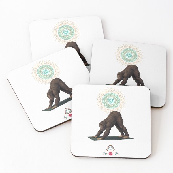 Item preview, Bigfoot Yoga Downward-Facing Dog Adho Mukha Svanasana Zen Sasquatch designed and sold by Whimsy Trail Co.