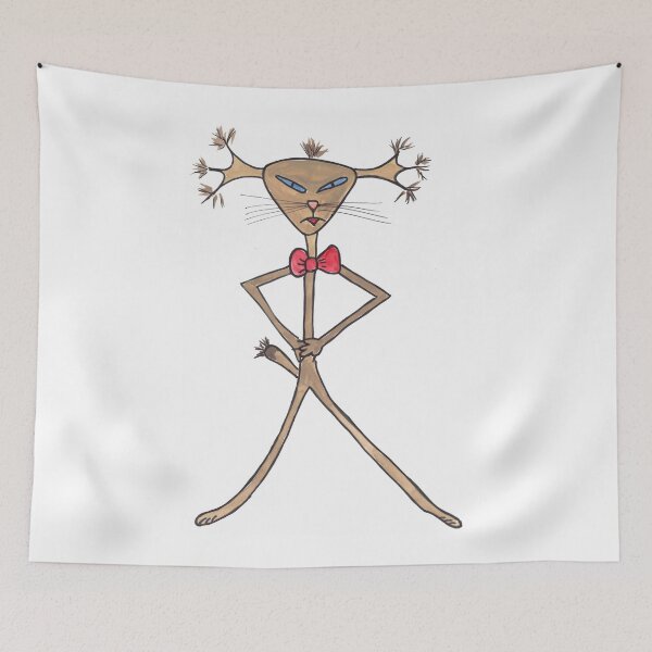 Item preview, Alien Bobcat with red Bow Tie designed and sold by Anke‘s Bazaar.