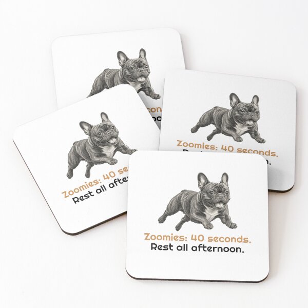 Item preview, Funny French Bulldog Zoomies Quote  designed and sold by bluesquidink.