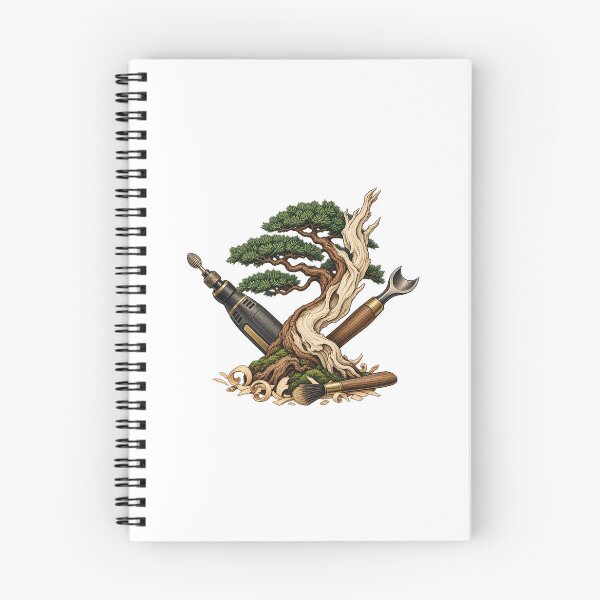 Item preview, Bonsai Deadwood Carver Gift – Jin and Shari Tool Illustration designed and sold by UrbanCanvvas.