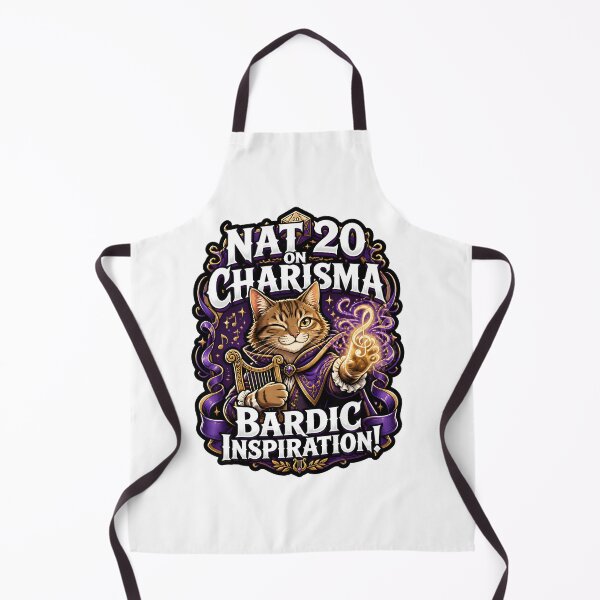 Item preview, Nat 20 On Charisma Bardic Inspiration Cat Tabletop RPG game designed and sold by CleverRaccoon.