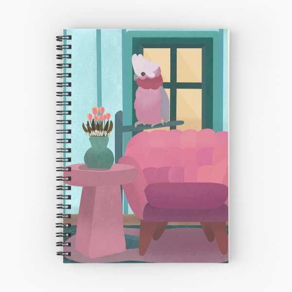 Item preview, Illustration of a Galah in the living room designed and sold by FandomizedRose.