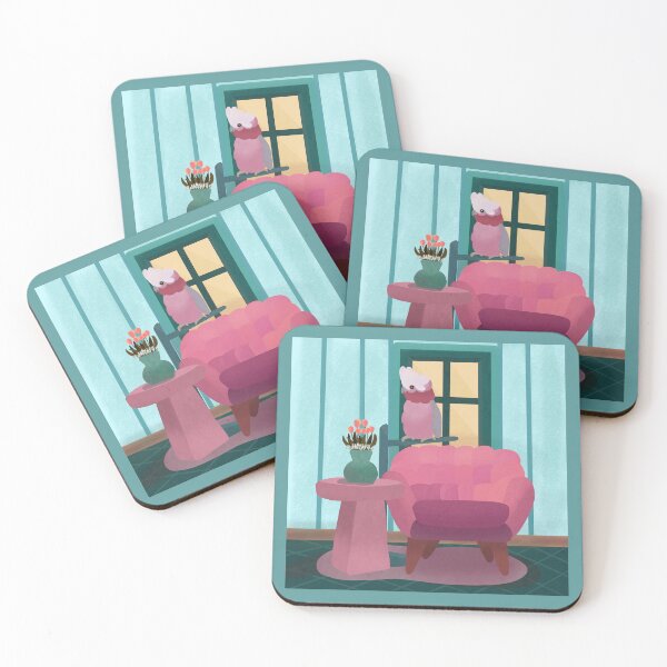Item preview, Illustration of a Galah in the living room designed and sold by FandomizedRose.