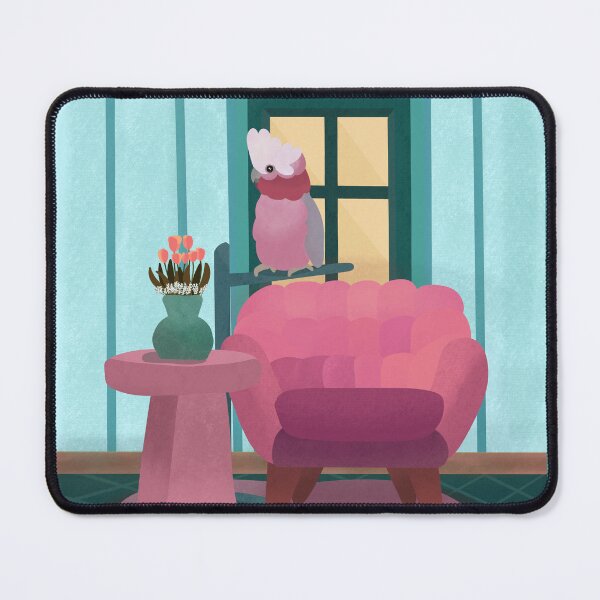Item preview, Illustration of a Galah in the living room designed and sold by FandomizedRose.